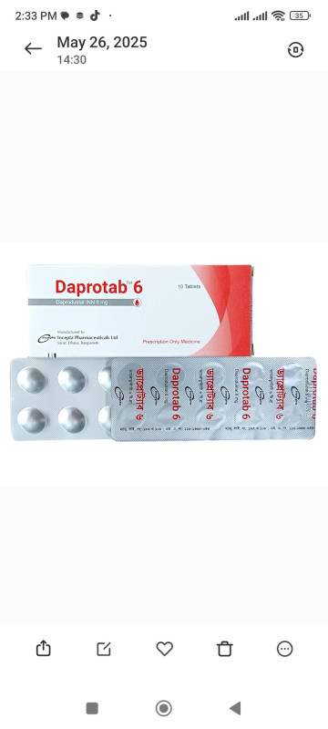 TAB : DAPROTAB 6MG