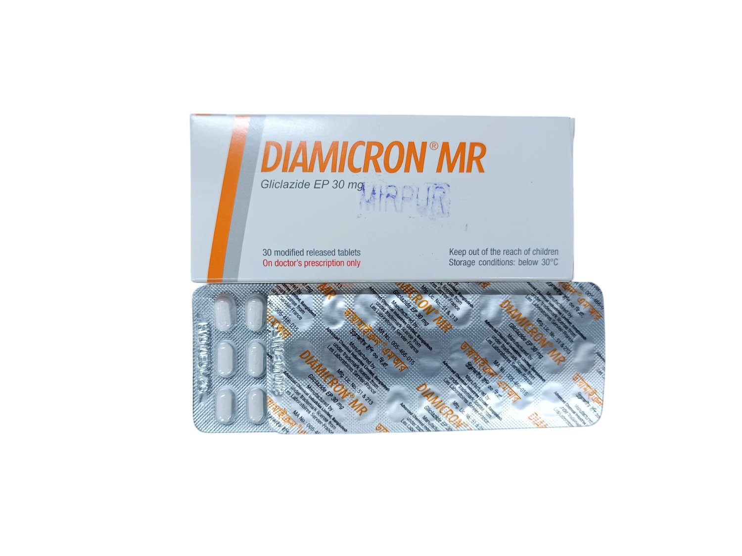 TAB: DIAMICRON MR 30MG