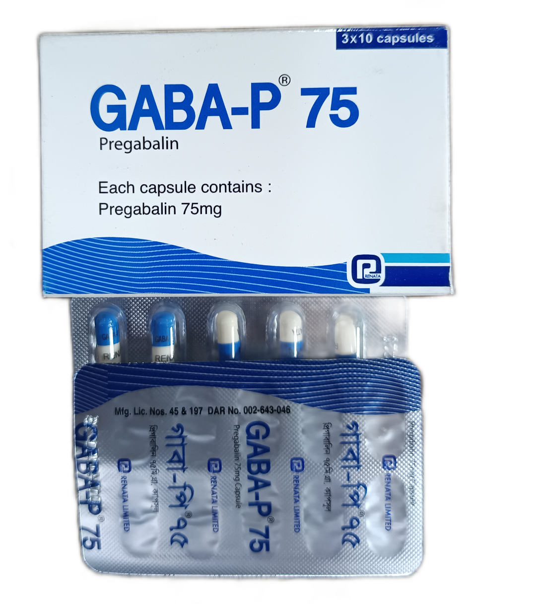 CAP: GABA-P 75MG