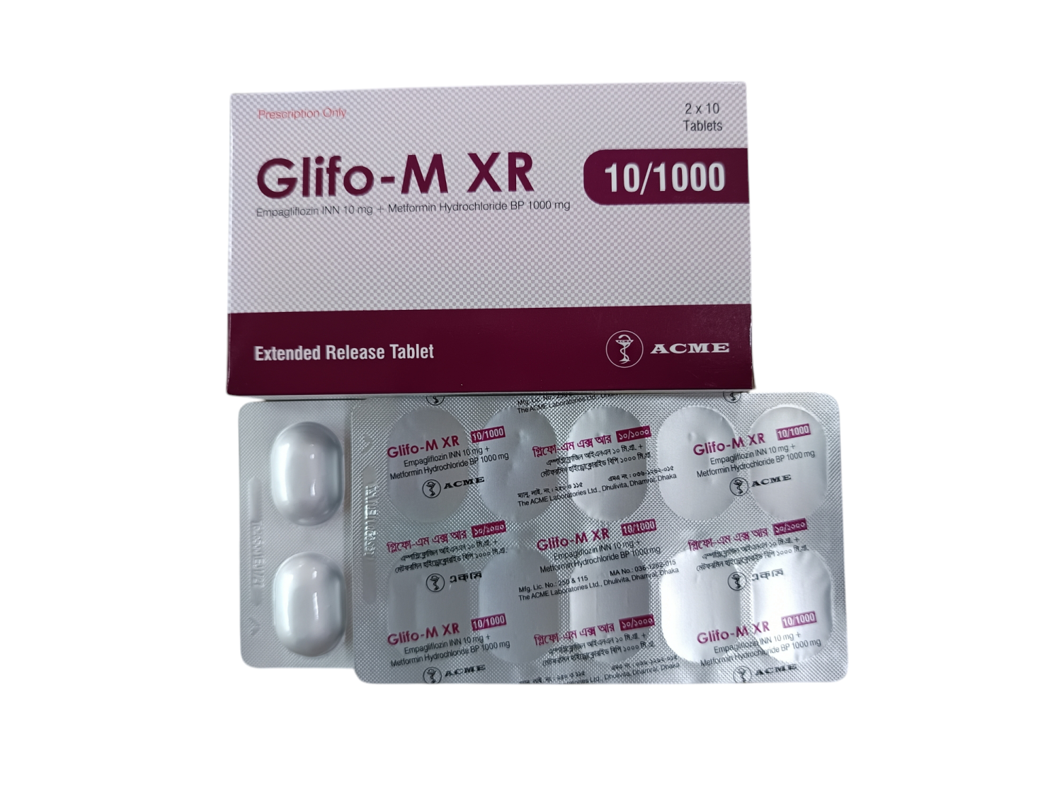 TAB: GLIFO-M XR 10/1000MG
